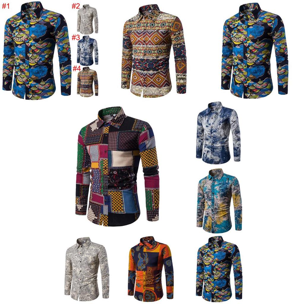 Fashion Mens Summer Casual Dress Shirt With Vibrant Floral Design And Comfortable Cotton Blended Fabric