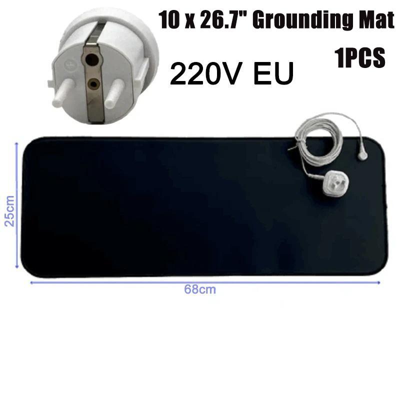 25X68CM Grounding Mat 15FT Wires Earth Connected Stress Comfort Better Sleep Reusable Soft Fit Portable Home Use