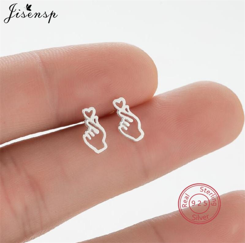 Minimalistische Kupfer 925 Mini Ohrstecker Damen Niedliche Chihuahua Hund Ohrringe Volleyball Herz Mandala Planet Ohrstecker Feiner Zirkon