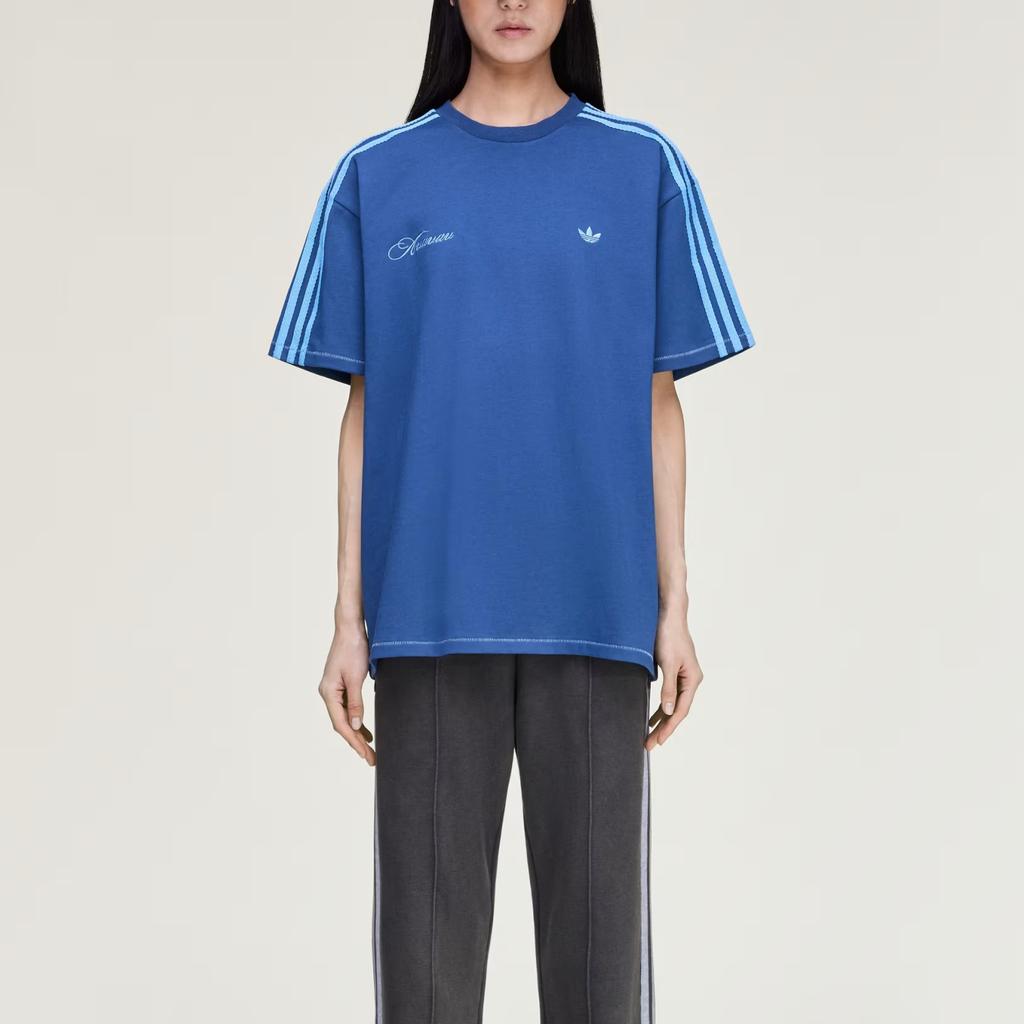 Adidas Originals X Avavav Breathable Striped Crew Neck T-Shirt Women Tops KD1478