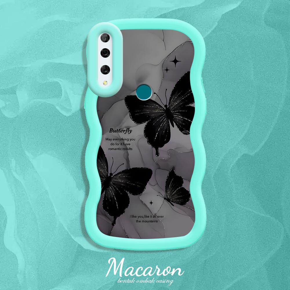 

Окрашенный узор Big Wave Edge Мягкий силиконовый материал Macaron чехол для телефона противоударный защитный резиновый чехол для iPhone Huawei Honor Infinix Tecno Infinix Zero 30 4G синий