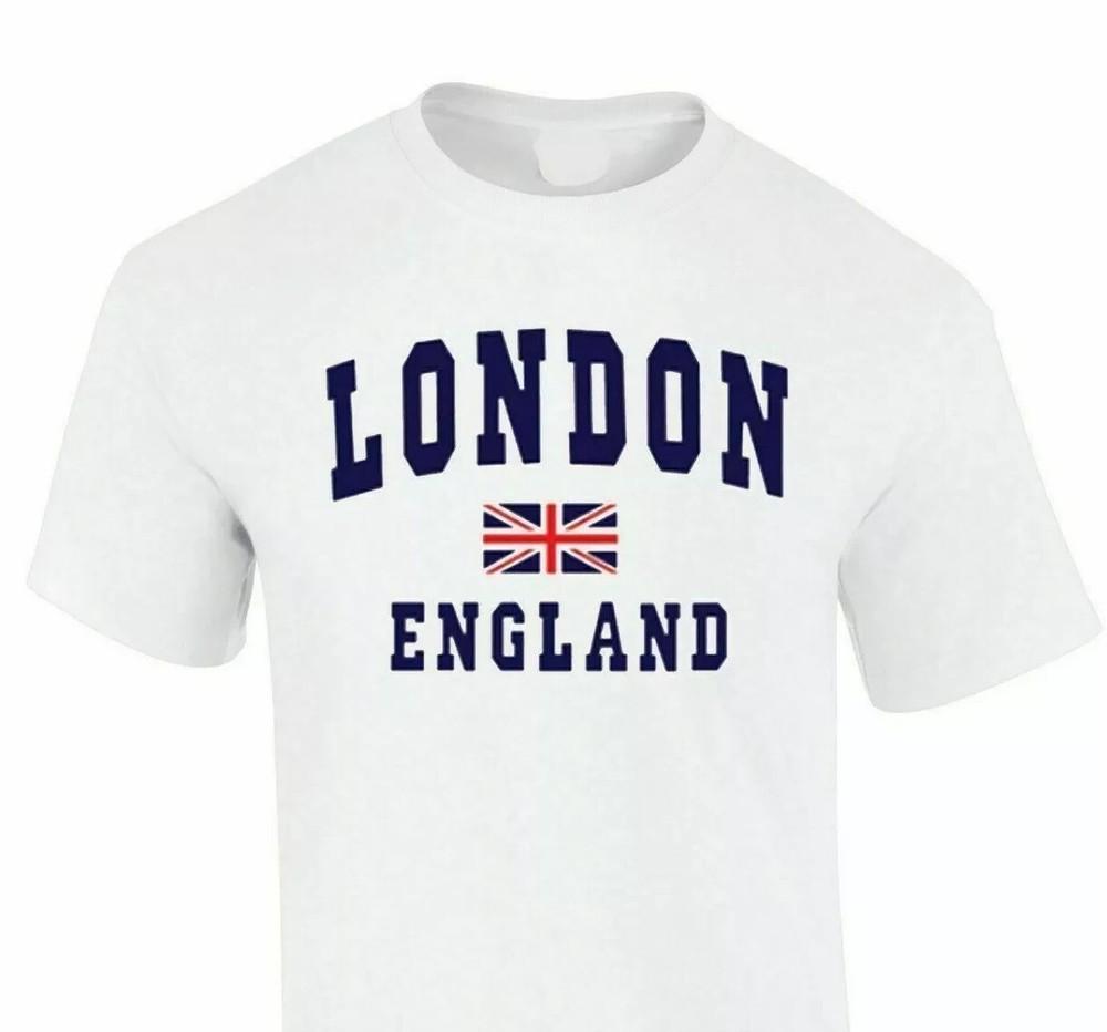 LONDON T-Shirt Retro Cool Gift Tee England Britain Union Jack UK Unisex T-Shirt L