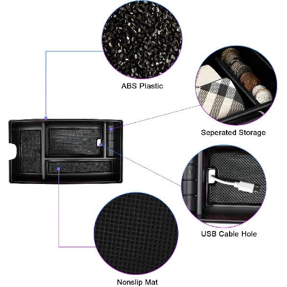 SXCY for 2023 2024 2025 Lexus RX 350 Center Console Organizer 2023 2024 2025 RX 350 Accessories Armrest Console Tray for 2024 2025 RX Hybrid RX 350h/