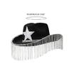 Fashion Cowboy Hats with Diamond Fringes Female Banquets Photography Cowgirl Hat