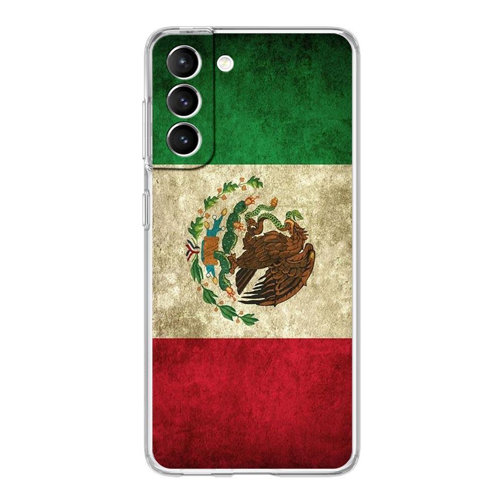 Mexico Flag Clear Phone Case For Samsung Galaxy S24 Plus S23 FE S22 S21 S20 Ultra 5G S10 S10E S9 S8 Soft Silicone Cover