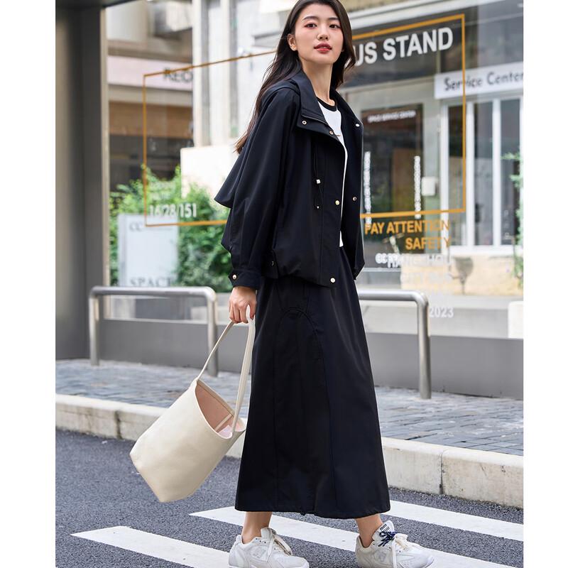 Iveni 2025 Autumn Casual Commuter A-Line Midi Skirt S