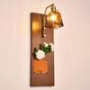 Modern Luxury Retro Wooden Wall Lamp Vintage Walnut Nordic Glass Wall Sconce Glass/Ceramic Lampshade Atmosphere Lighting