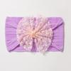 New Jacquard Baby Elastic Headband, Cute Lace Bow Children's Headscarf, Thin Baby Headband