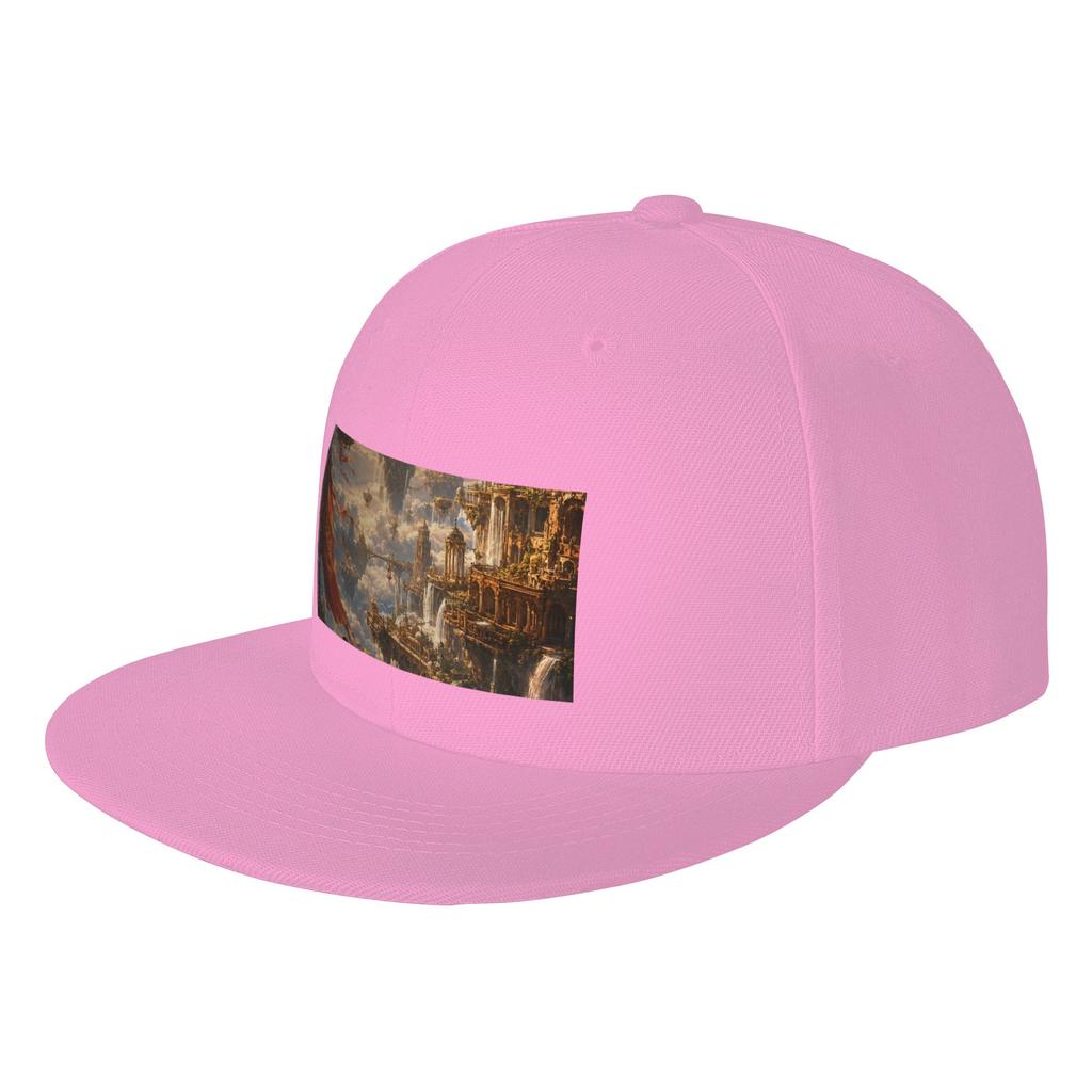 Fashion Cloud Kingdom Traffic Was Terrible Golden Fantasy City Flat Brim Sun Hat Japanese Minimalist Caps For Women