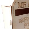 DIY Wooden Wedding Mailbox Post Box with Lock Rustic Hollow Gift Card Holder for Reception Wedding Anniversary Party