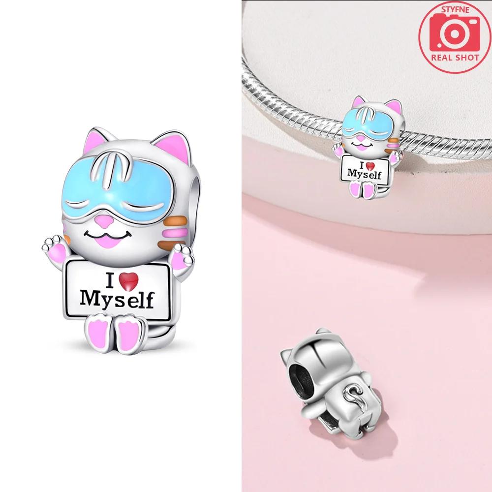 Original Bracelet Women Jewelry Diy Children'S Day Gift Beads Copper Pink Zircon Cats Dogs Red Heart Squirrels Bead