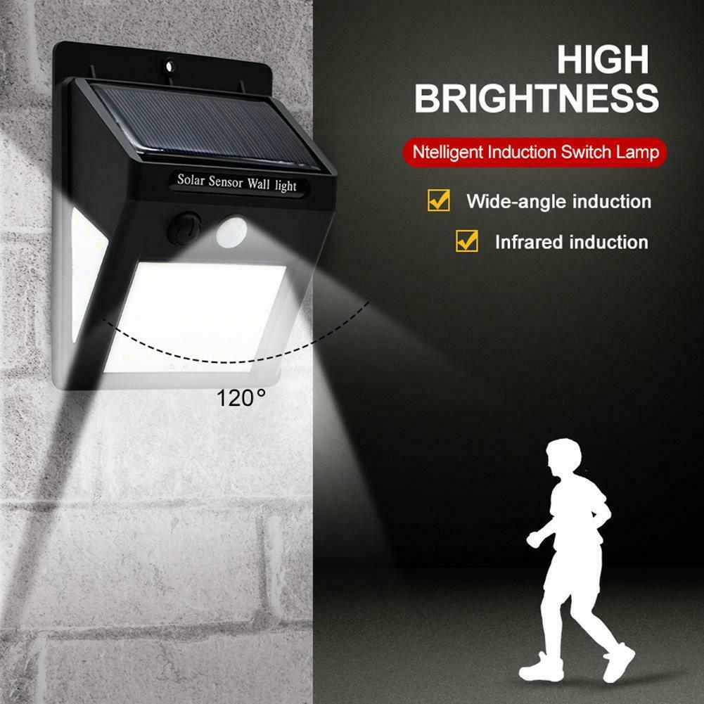 Solar Motion Sensor Wall Lamp with 30/20+5+5 LED for Outdoor Use In Courtyards, Villas, and Streets