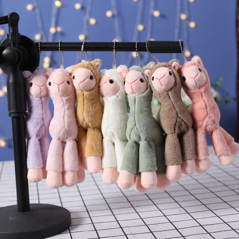

Keychain Plush Toys Cute Little Dolls Dolls Bag Accessories Girl Heart Schoolbag Big Pendant Simulated Alpaca 20cm