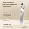 Stainless Steel Cuticle Nipper & Scissors Set: Ingrown Toenail Clippers, Nail Art Tools, Exfoliating Tweezers & Slanted Cuticle Remover