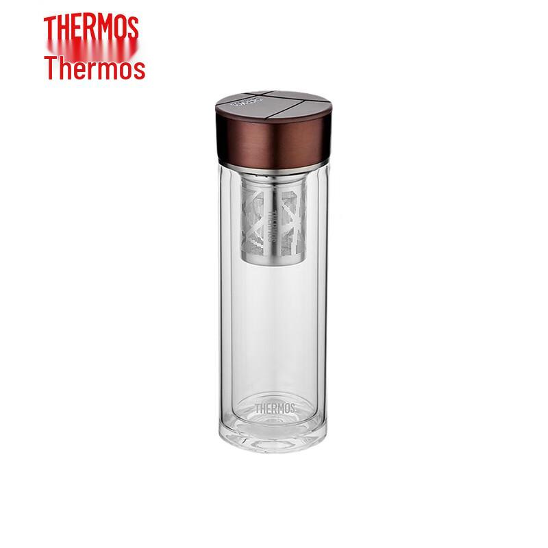 THERMOS Beam Series Double-Layer Tea Infuser Glass Cup