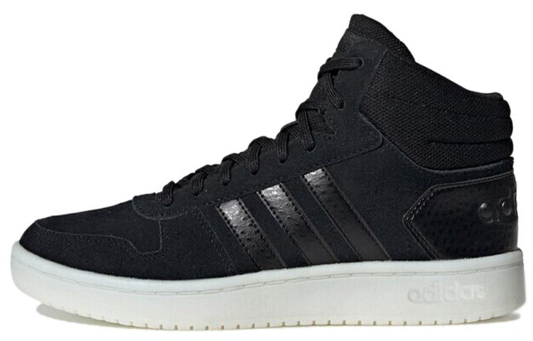 Adidas Hoops 2.0 Mid  Black White  Women s EE7893 36