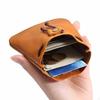 Drawstring Bag PU Leather Portable Handmade Coins Pouch for Earphone Keys