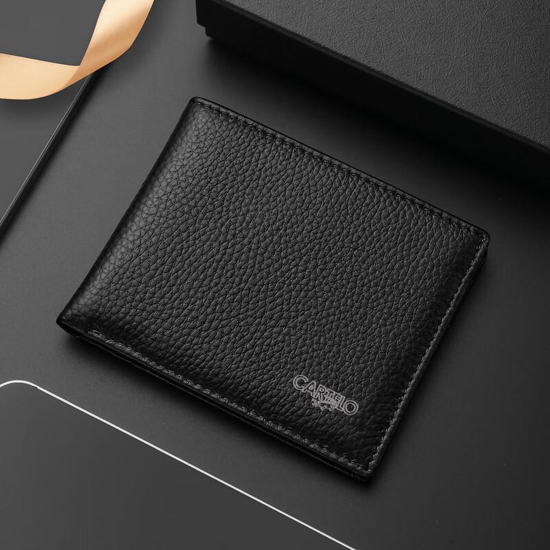 Cartelo Men's Business Leather Bi-Fold Wallet