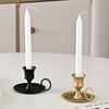 Metal Candle Holder Desktop Candlestick Adornment Candle Holder With Handle Centerpiece Dining Table Wedding Festive Decoration