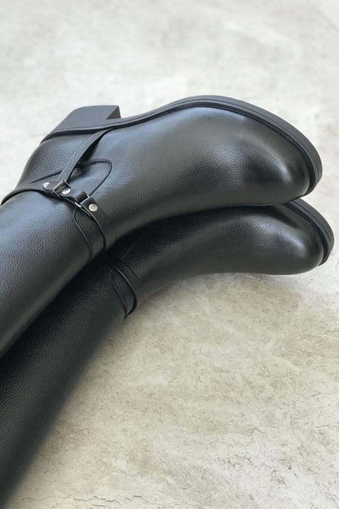 Women Modern Stylish Fashion Boots Boots Genuine Leather Black Genuine Leather Boots