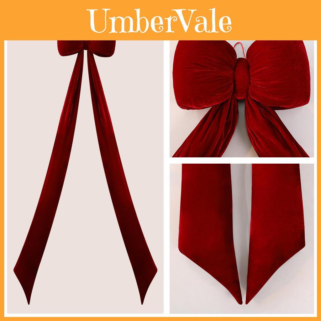 Christmas Ornament 150cm Velvet Large Bow For Holiday Party Decor And Festive Settings