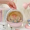 Doll Storage Box, Dust-proof Cotton Doll Transparent Cradle, Household Storage Tool Box, Handheld Display Cabinet