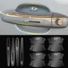 4/8Pcs PVC Car Door Handle Transparent Protective Film Anti-scratch Sticker For Hyundai Genesis Tucson I10 I20 I30 I40 IX20 IX35 TT31
