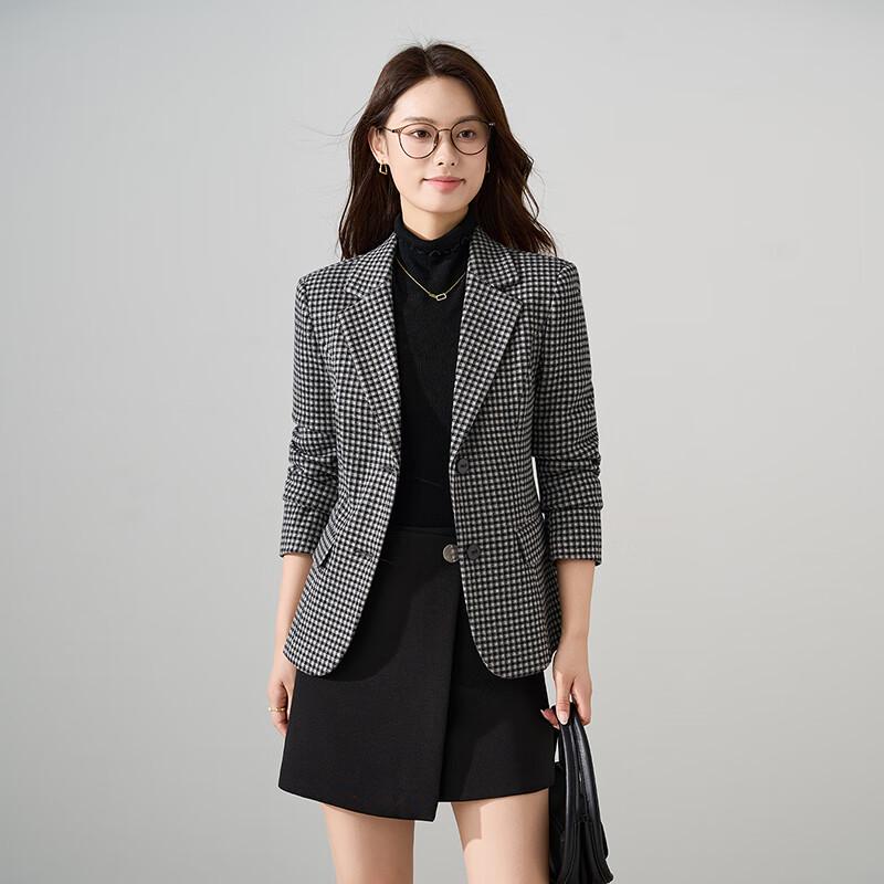Women's Plaid Blazer Jacket