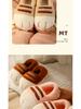 Women's Cute Cat Paw Cotton Slippers, Winter Velvet Thickened for Indoor/Outdoor Use - High Appearance and Comfort.