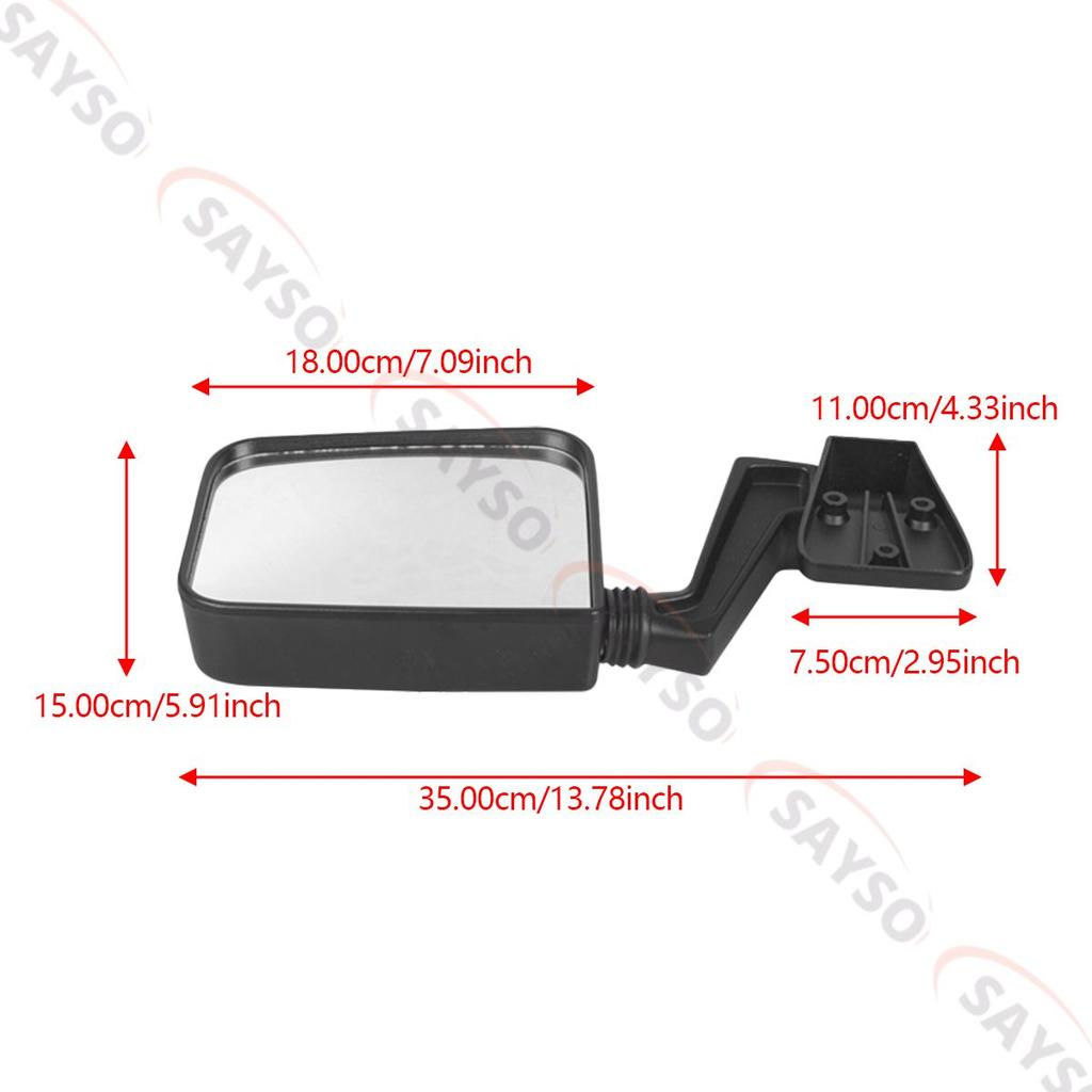 Black Side View Mirror Kit For Jeep Wrangler TJ 1996 1997 1998 1999 2000-2006 Front Left Right Door Rear View Side Mirrors