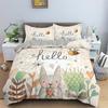 Comforter Cartoon Rabbit Cute Animal Bunny Bedding Set Twin King For Kids Girl Child Kawaii Room Decor