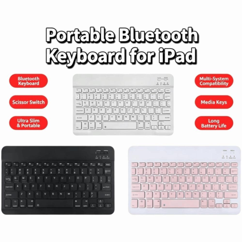 10 Inch Mini Keyboard Rechargeable Wireless Keyboard Portable Slim Keyboard Work From Home