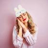 Sleep Masks Cute Rabbit Animals Funny Plush Sleep Mask With Elastic Band Eye Mask Cover,white