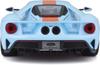 Maisto 2019 Ford GT Blue with Orange Stripes 1/18 Scale Special Edition Diecast Car with Opening Doors and Hood