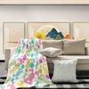 Easter Bunny  Egg Flannel Blanket  Soft Warm AllSeason Couch Bed Office Travel Gift