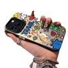 Cartoon graffiti iPhone 18 Pro Max phone case, trendy new style, 15IMD, 14-color silver, 13IMD hard.
