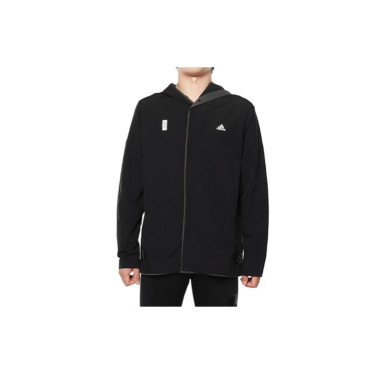 adidas Sports Zipper Woven Long Sleeves Logo Jacket Black Men s DY8756 L