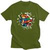 Rubik's Cube Math Formula Graphic Tee for Unisex Slim Fit Casual T-Shirt Geek Gift