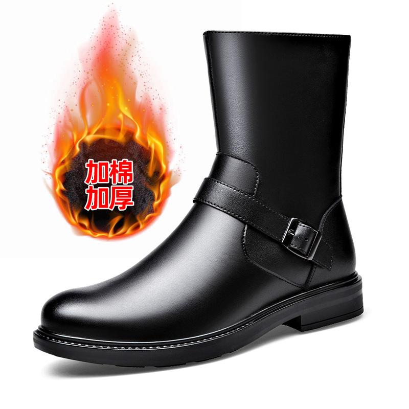 

Зимові Високі Повсякденні Черевики Мартін Модний Тренд Бічна Блискавка Лицарські Черевики Флісова Тепла М яка Підошва Легкі Чоловічі Черевики 44