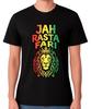 Jah Rasta Fari T-Shirt Reggae Mens Ladies Rastaman Lion Rastafarian Unisex Tee