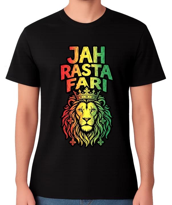 Футболка Jah Rasta Fari Регги Мужская Женская Растаман Лев Растафарианская Унисекс XXL
