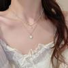 Collana a Clavicola con Nappa di Perle e Farfalla in Stile Coreano