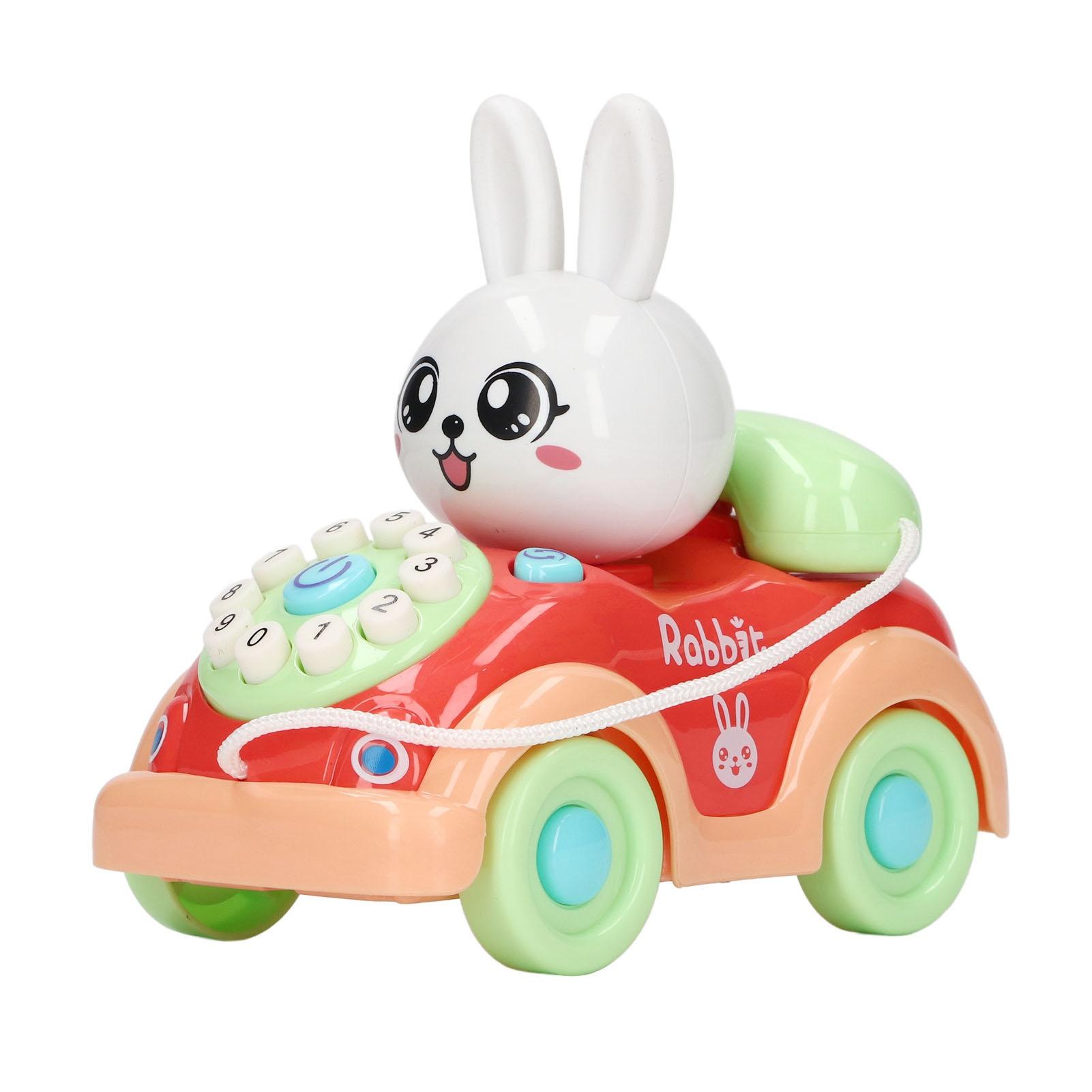 

Детский телефон Игрушка-машинка Мультяшный кролик Малыш Обучение Мобильный телефон Игрушка-автомобиль для раннего развития Зеленый зелёный