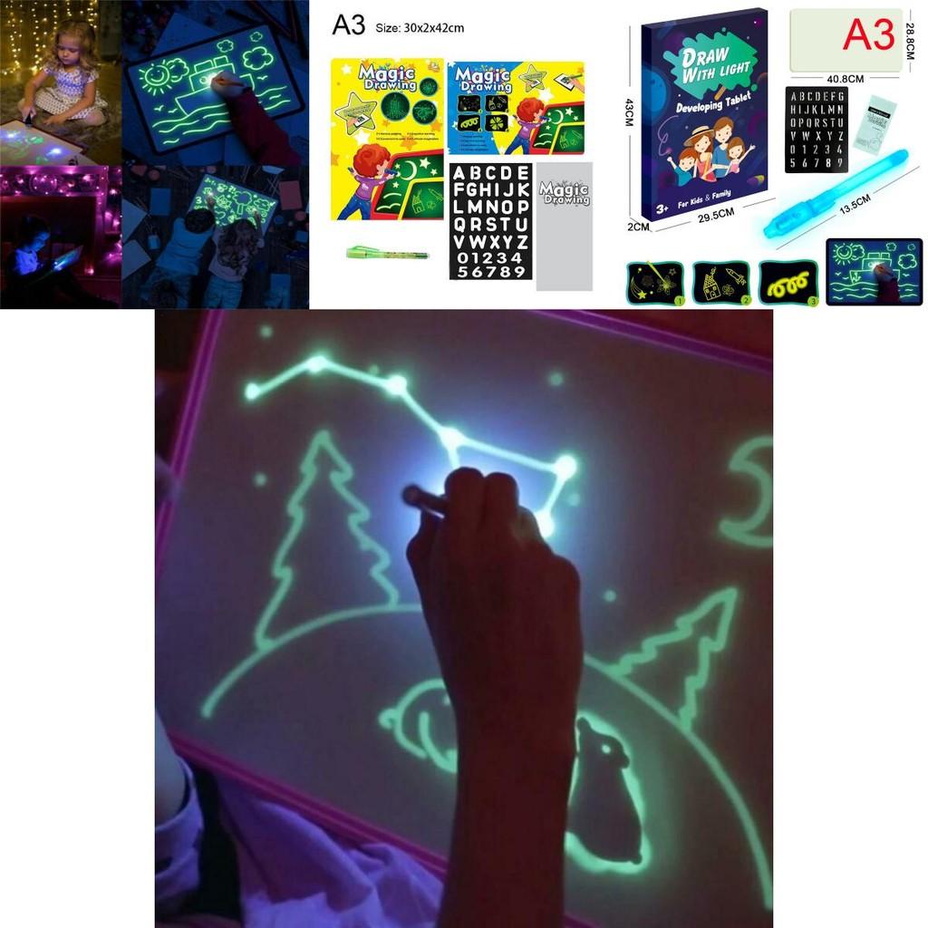 Exciting A5/a4/a3 Magic Drawing Board For Kids With Light Fun And Educational Toy