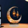 2D Acrylic Crescent Castle Ornament Ramadan Festival Decoration Eid Al-Fitr Mubarak Islamic Table Sign Home Party Events Decor