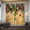 Christmas Silver Balloon Print Curtains   Christmas Decorations   Bedroom and Living Room   Home Decoration   Room Decoration