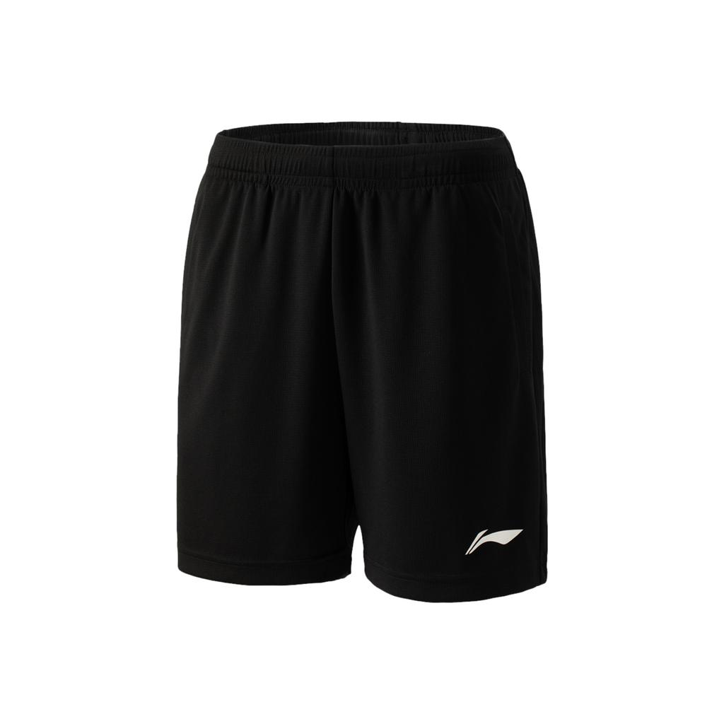 Li-Ning Badminton Series Color Block V-Neck Breathable Short Sleeve Top Comfortable Simple Mid-Waist Shorts Casual Sports Suit AATV041-1