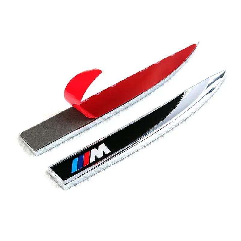 2025 Chaud 2pcs Autocollant M Badge Voiture Métal Étiquette Flanc de Voiture Pour bmw M Autocollant X1 X3 X4 X5 X6 X7 e46 e90 f20 e60 e39 f10 Voiture ac