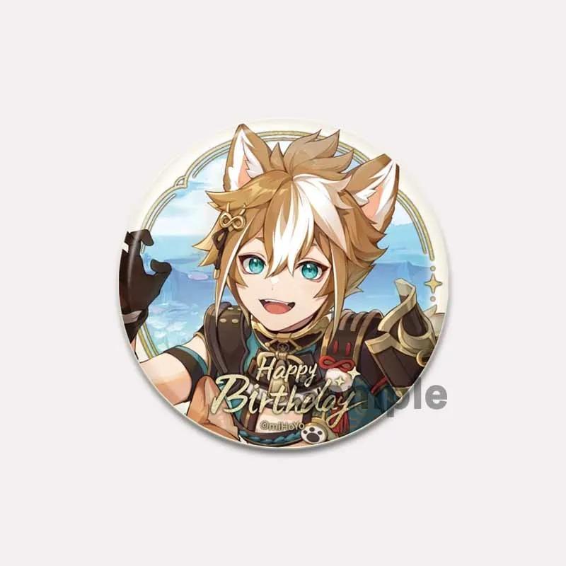 32/44/58mm Genshin Impact Tinplate Pin rotund desene animate Snap-in Brose pentru rucsac Cothes Accesorii Joc Anime Collection Badge Decorare