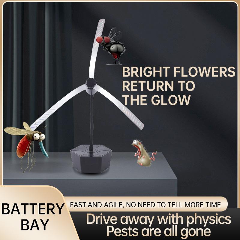 Fly Repellent Fan Electric Fly Fan Automatic Bugs Repellent With Soft Blades for Restaurants Table Picnic BBQ Camping